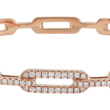 18K Rose Gold 1.01ctw Diamond Bangle Bracelet
