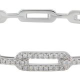 18K White Gold 1.55ctw Diamond Bangle