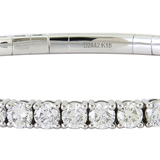 18K White Gold 3.20ctw Diamond Bangle