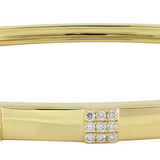 18K Yellow Gold 0.49ctw Diamond Bangle Bracelet