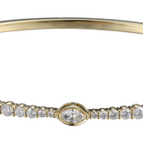 18K Yellow Gold 2.56ctw Diamond Bangle