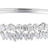 18K White Gold 4.10ctw Diamond Bangle