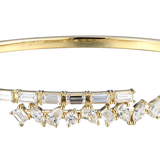 18K Yellow Gold 4.89ctw Diamond Bangle