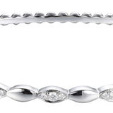 18K White Gold 0.45ctw Diamond Bangle Bracelet