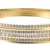 18K Yellow Gold 7.90ctw Diamond Bangle