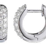18K White Gold 1.00ctw Hoops Earrings