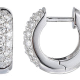 18K White Gold 1.00ctw Hoops Earrings