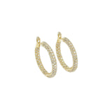 18K Yellow Gold 5.00ctw Hoops Earrings