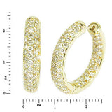 18K Yellow Gold 6.00ctw Hoops Earrings