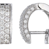 18K White Gold 1.25ctw Hoops Earrings
