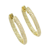 18K Yellow Gold 2.40ctw Hoops Earrings