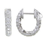 18K White Gold 1.75ctw Hoops Earrings