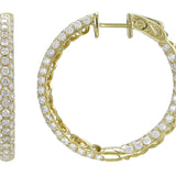 18K Yellow Gold 3.75ctw Hoops Earrings