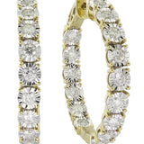 18K Yellow Gold 2.50ctw Hoops Earrings