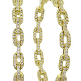 18K Yellow Gold 1.60ctw Hoops Earrings