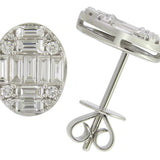 18K White Gold 1.40ctw Hoops Earrings