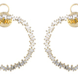 18K Yellow Gold 2.50ctw Hoops Earrings