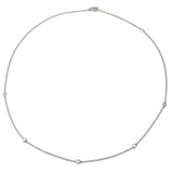 18K White Gold 0.179ctw Diamond Chain Necklace