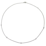 18K White Gold 0.18ctw Diamond Chain Necklace