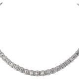 18K White Gold 24.98ctw Diamond Choker Necklace