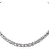18K White Gold 24.98ctw Diamond Choker Necklace