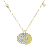 18K Yellow Gold 1.01ctw Diamond Lariat Necklace