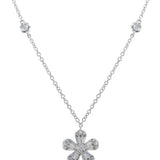 18K White Gold 1.01ctw Diamond Pendant
