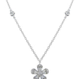 18K White Gold 1.01ctw Diamond Pendant
