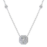 18K White Gold 1.04ctw Diamond Pendant Pendant
