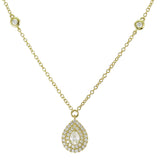 18K Yellow Gold 1.28ctw Diamond Charm Necklace