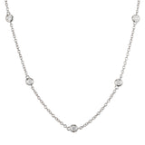 18K White Gold 1.00ctw Diamond Charm Necklace
