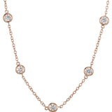 18K Rose Gold 2.647ctw Diamond Chain Necklace