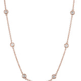 18K Rose Gold 2.15ctw Diamond Charm Necklace