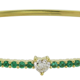 18K Yellow Gold 0.15ctw Diamond Bangle
