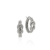 Sterling Silver Silver 0.81ctw Hoops Earrings