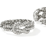 Sterling Silver Silver 0.81ctw Hoops Earrings