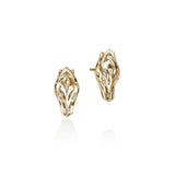 14K Yellow Gold 0.02ctw Naga Studs Earrings