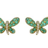 18K Yellow Gold 0.05ctw Gemstone Studs Earrings