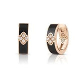 18K Rose Gold 0.06ctw Diamond Hoops Earrings