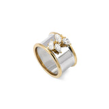 18K Two-Tone 0.74ctw Diamond Right Hand Ring