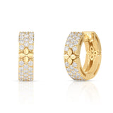 18K Yellow Gold 0.65ctw Diamond Hoops Earrings