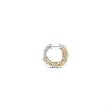 14K Two-Tone 0.28ctw Bangle Hoops