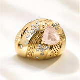 18K Yellow Gold 0.20ctw Diamond Right Hand Ring