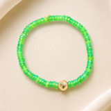 14K Yellow Gold Beads Starfish Clam Shell Bracelet
