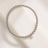 14K Yellow Gold 0.04ctw Diamond Bead Bracelet