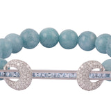 18K White Gold 1.11ctw Diamond Bead Bracelet