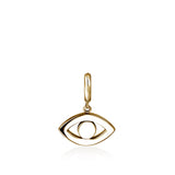 14K Yellow Gold 0.06ctw Diamond Evil Eye Pendant