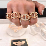 18K Yellow Gold ctw Diamond Right Hand Ring