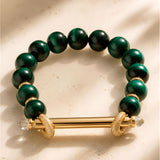 18K Yellow Gold 1.05ctw Diamond Bead Bangle