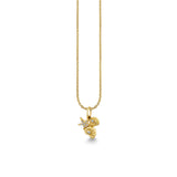 14K Yellow Gold 0.03ctw Diamond Pendant Necklace
